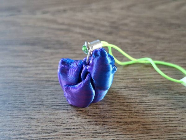 Telefoonhanger : 3D : Blauw Paarse Kip !!