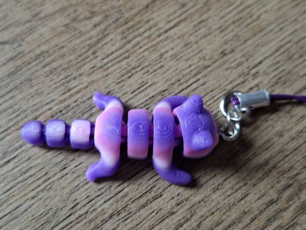 Telefoonhanger : 3D : Paars Roze Poes !!