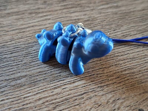 Telefoonhanger : 3D : Blauwe Stegosaurus !!