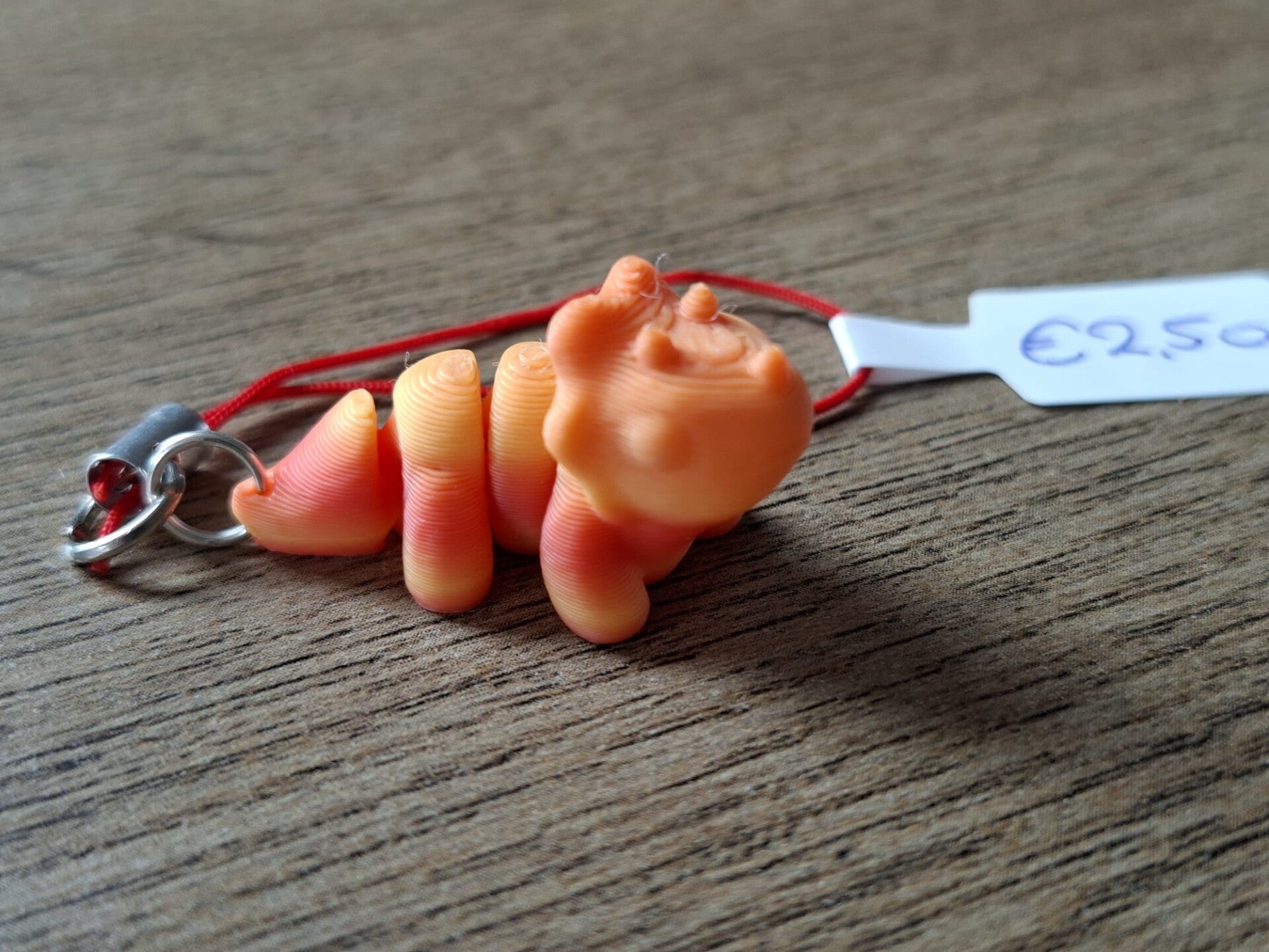 Telefoonhanger : 3D : Oranje Triceratops !!