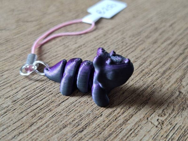 Telefoonhanger : 3D : ZwartPaarse Triceratops !!