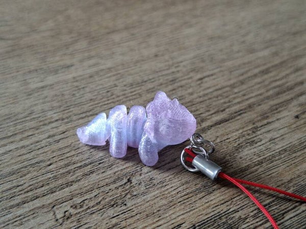 Telefoonhanger : 3D : Paarsroze Triceratops !!