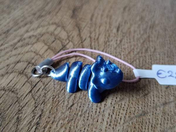 Telefoonhanger : 3D : Blauwe Triceratops !!