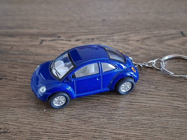 Sleutelhanger : Blauwe Volkswagen Beetle !!