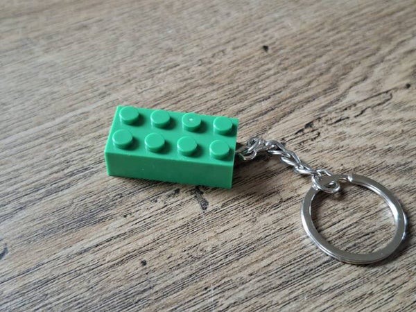 Sleutelhanger : Groen Bouw Blokje !!
