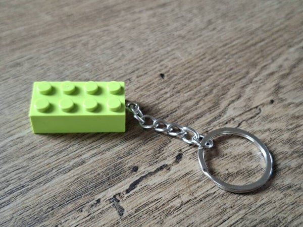 Sleutelhanger : Lichtgroen Bouw Blokje !!