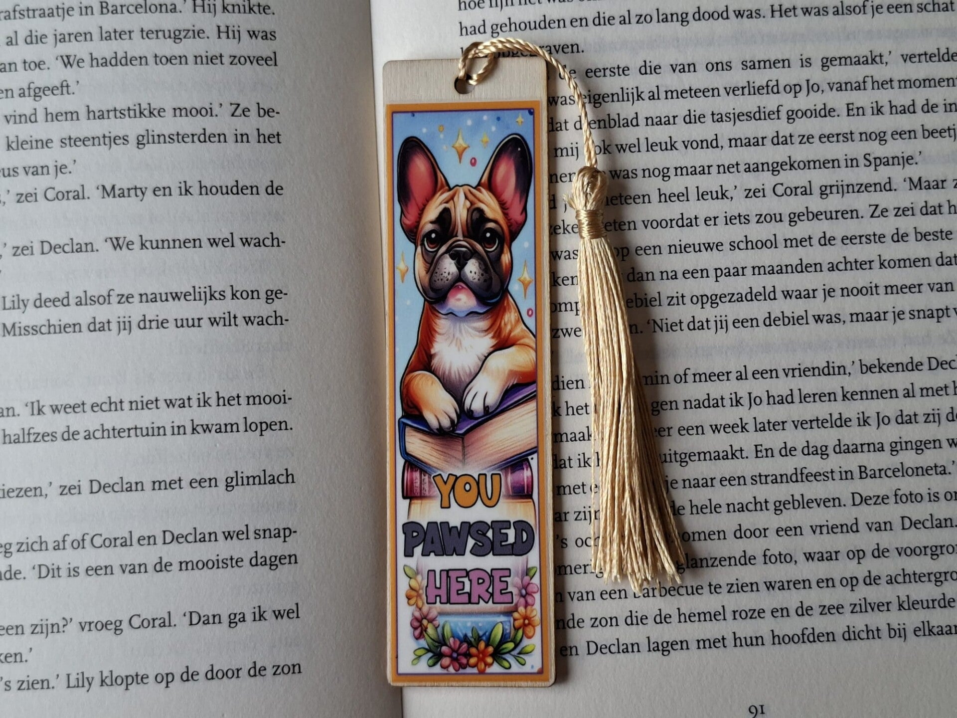 Boekenlegger : Hondje met Tekst !! 3