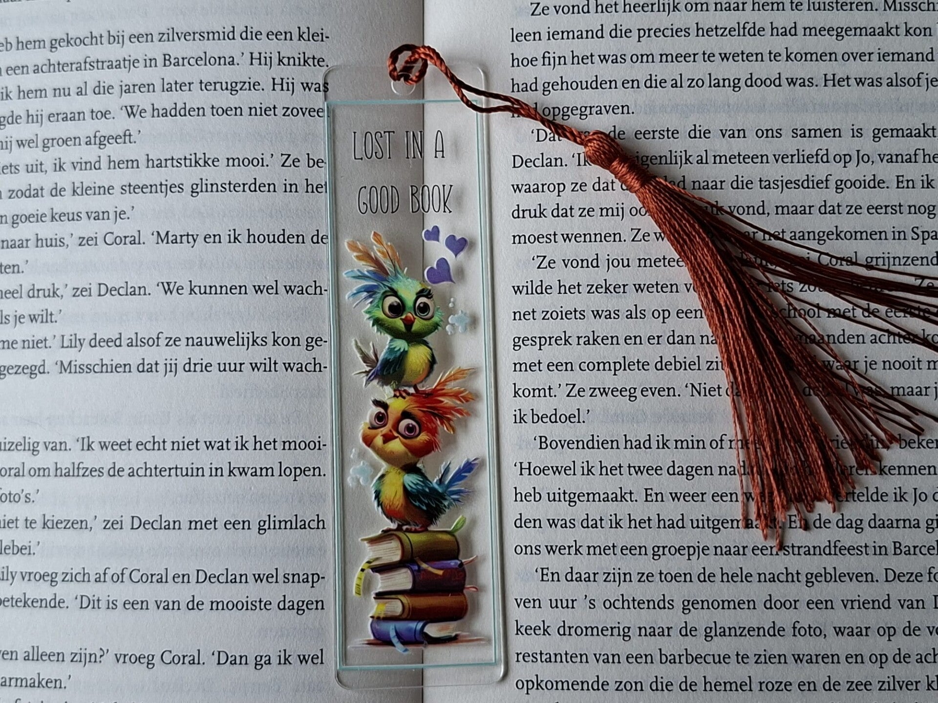 Boekenlegger : Vogeltjes met Tekst !! 3