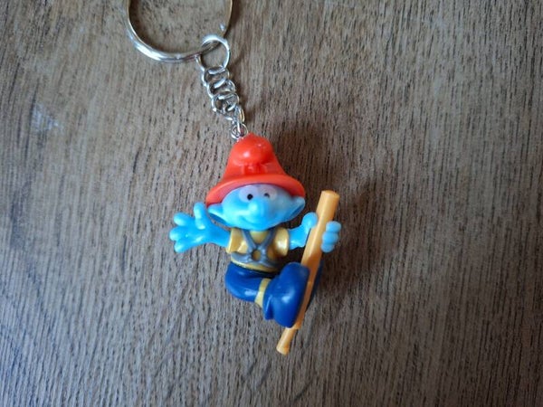 Sleutelhanger : Brandweer Smurf !! 1