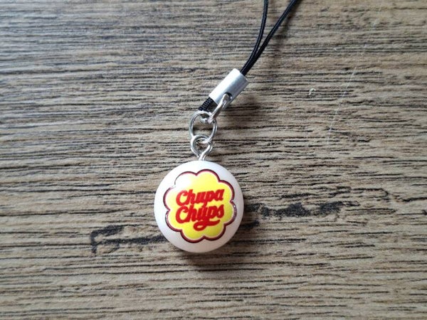 Telefoonhanger : Cremekleurige Chupa Chups !!