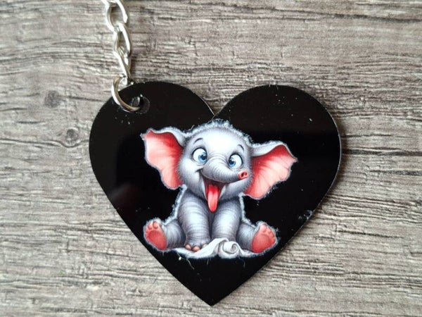 Sleutelhanger : Hart : Olifantje !! 1