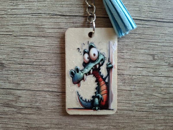 Sleutelhanger : Hout : Krokodil !! 1