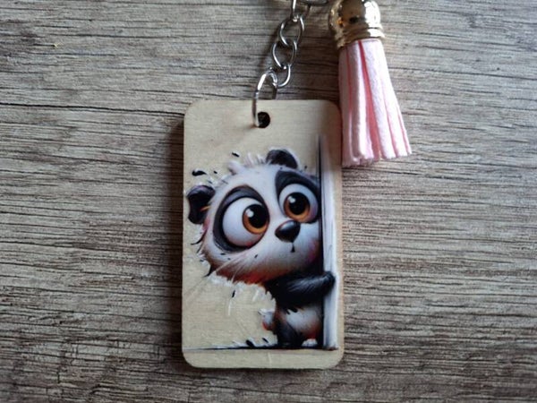 Sleutelhanger : Hout : Panda !! 1