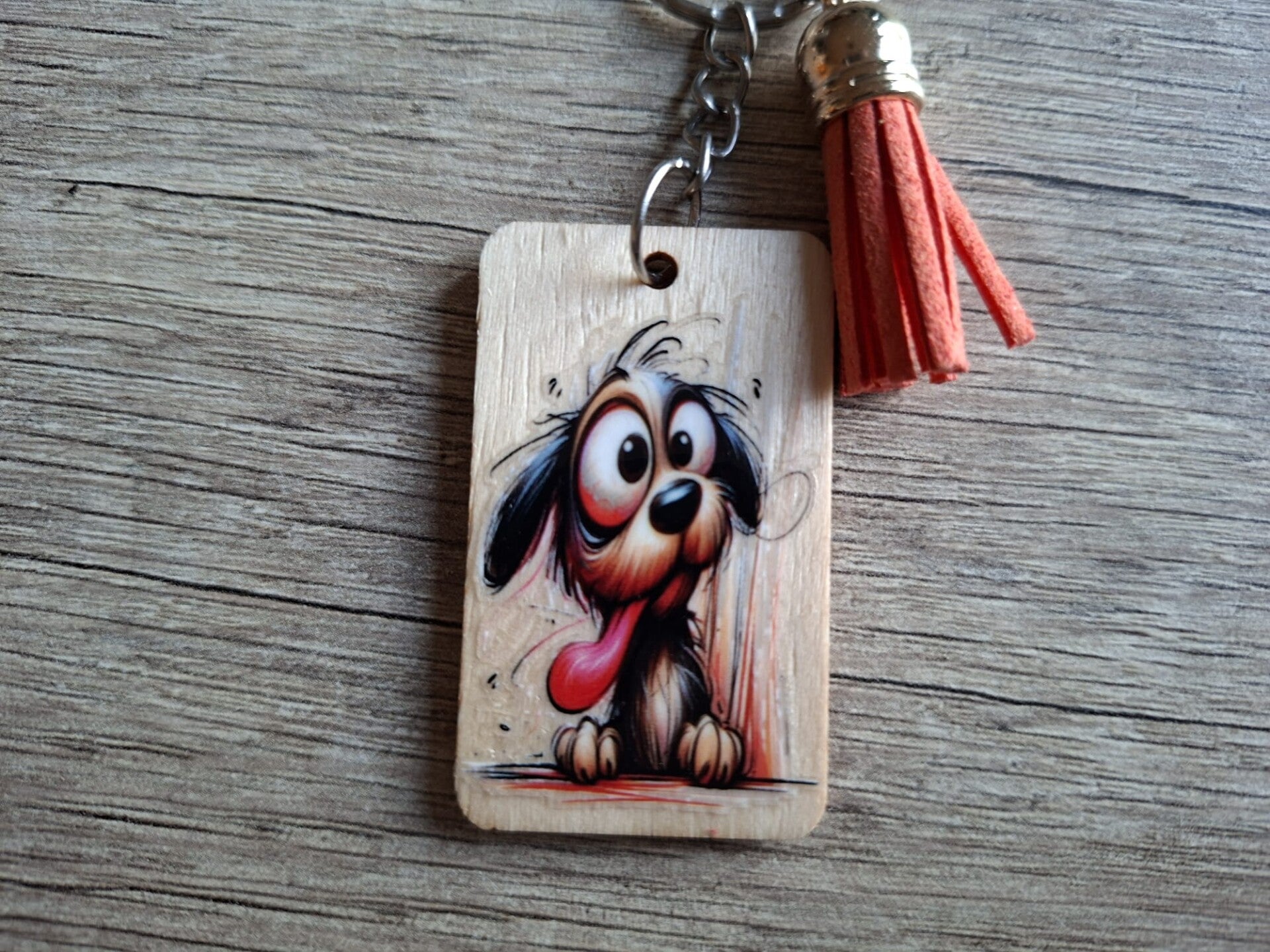 Sleutelhanger : Hout : Hondje !! 1