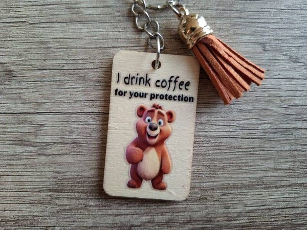 Sleutelhanger : Hout : Met Tekst !! 10