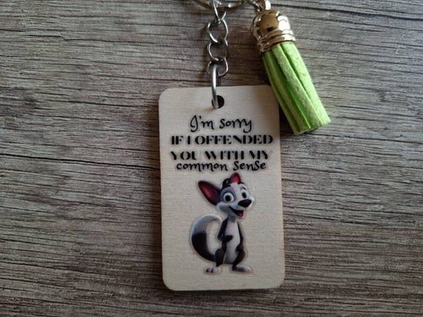 Sleutelhanger : Hout : Met Tekst !! 5