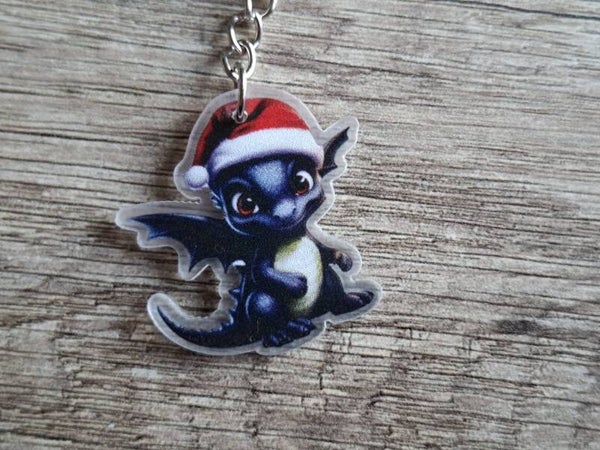 Sleutelhanger : Kerst Draakje  !! 1
