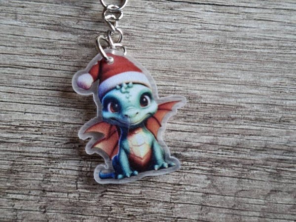 Sleutelhanger : Kerst Draakje !! 14