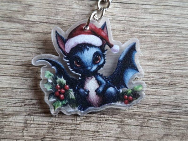 Sleutelhanger : Kerst Draakje !! 3