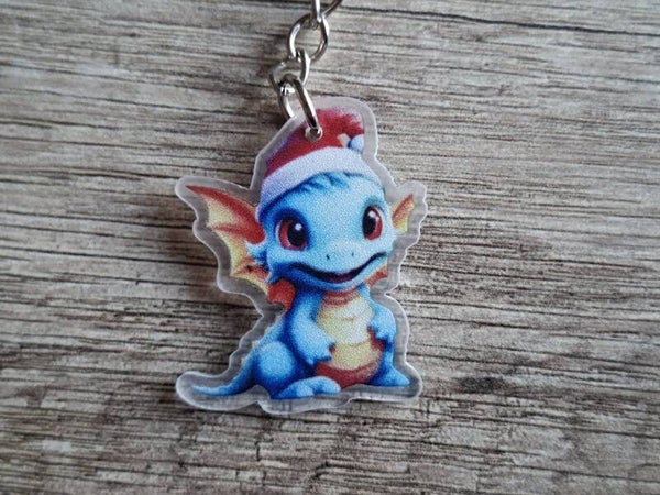 Sleutelhanger : Kerst Draakje  !! 4