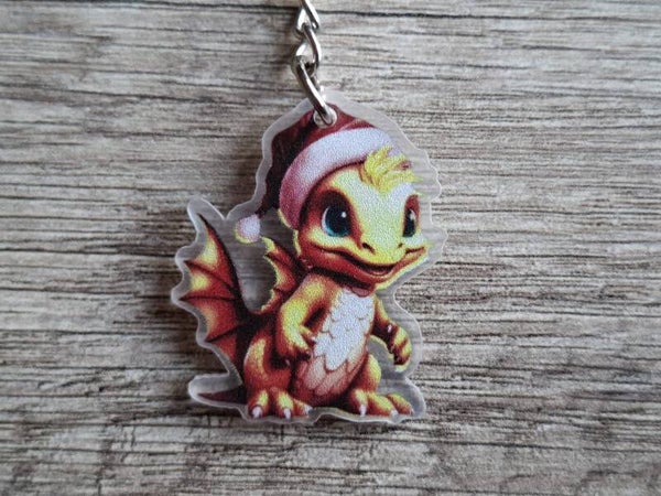 Sleutelhanger : Kerst Draakje !! 9