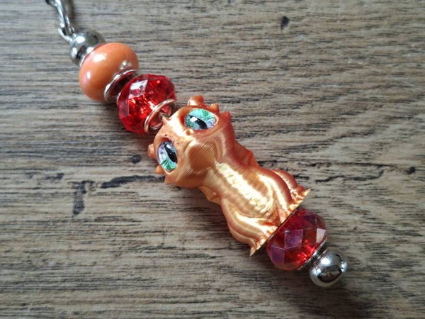 Sleutelhanger : RVS met 3D Draakje !! 2