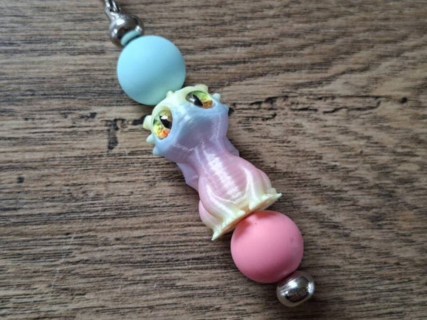 Sleutelhanger : RVS met 3D Draakje !! 4