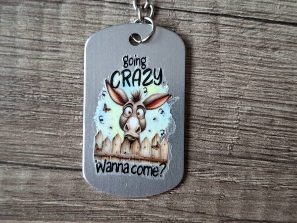 Sleutelhanger : Zilverkleurige Metalen Tag : Tekst !! 2