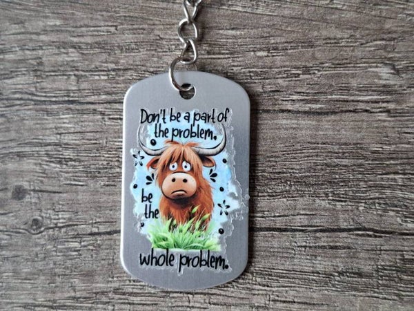 Sleutelhanger : Zilverkleurige Metalen Tag : Tekst !! 6