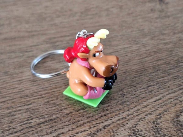 Sleutelhanger : Rendier sneeuwpret !!