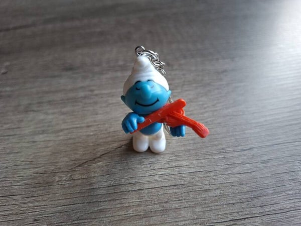 Sleutelhanger : Viool Smurf !! 1