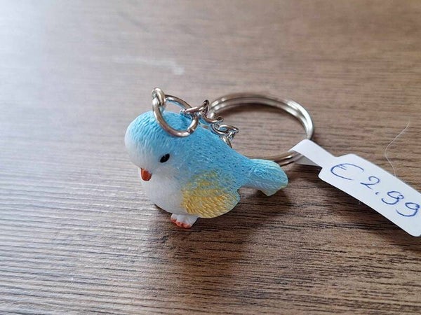 Sleutelhanger : Blauw Vogeltje !!