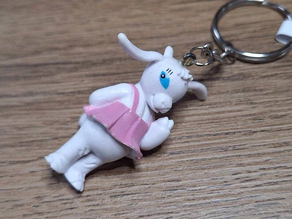 Sleutelhanger : Wit Geitje !!