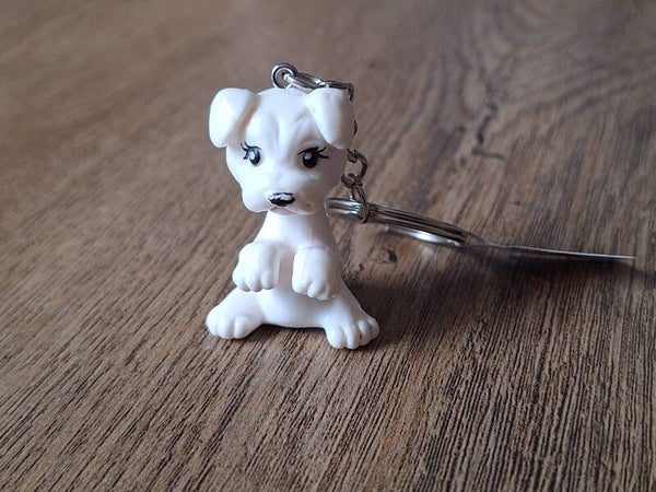 Sleutelhanger : Wit hondje !! 2
