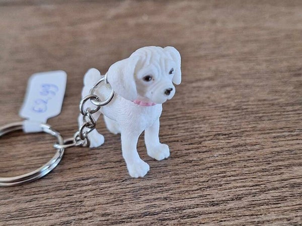 Sleutelhanger : Wit Hondje !!