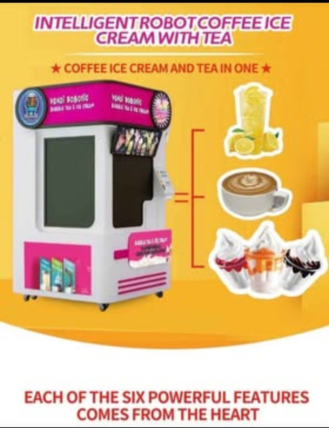 AI Bubble Tea Vending & Ice Cream Machine