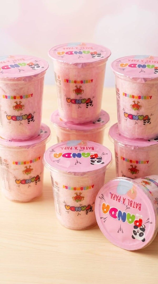 Suikerspin roze 25 stuks