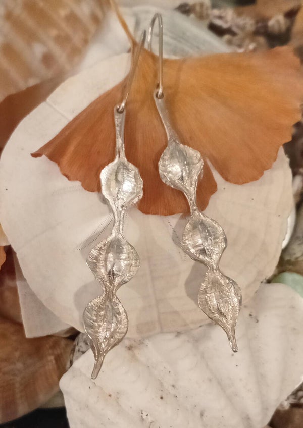 Sterling silver Kowhai seed pods