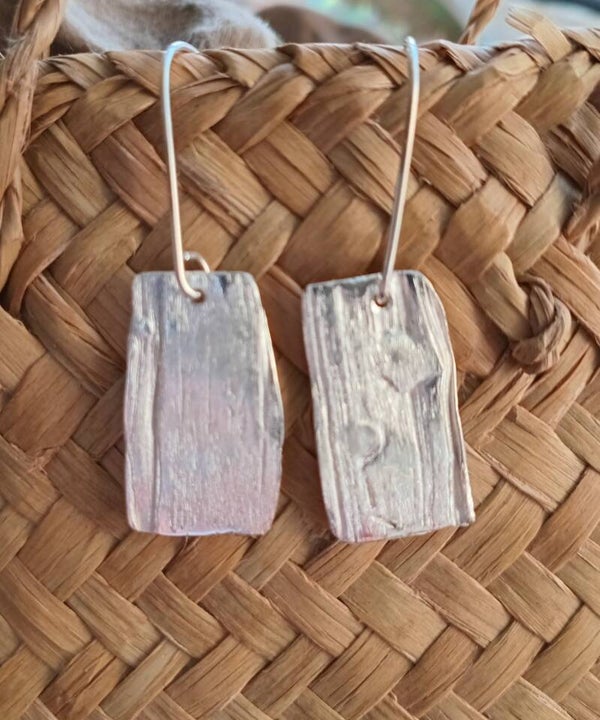 Strips of kelp earrings