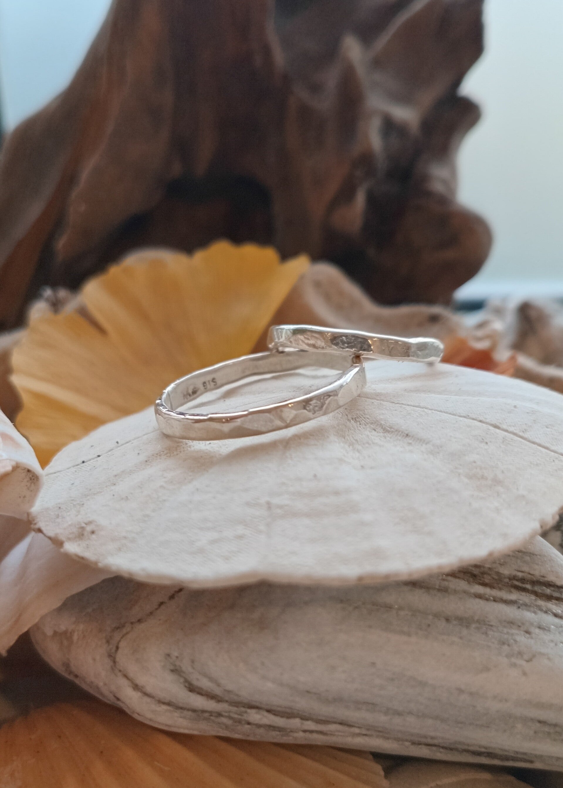 River stone ring - thin - Size L 1/2 or 6