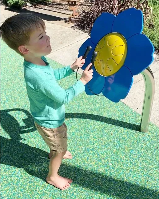 Outdoor Metal Flower Drum  Sensory Garden