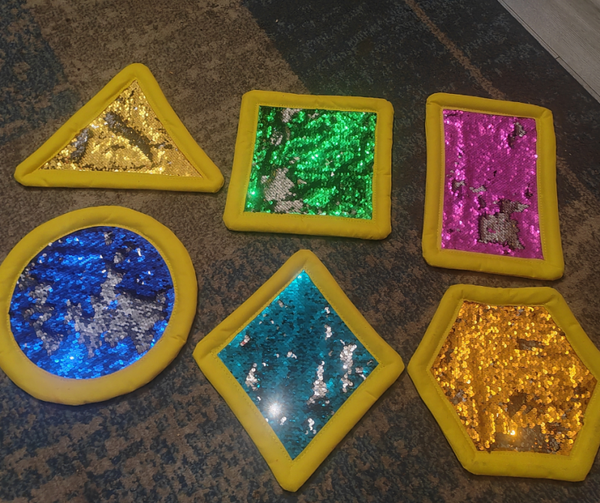 Set of 6 Large Sequin Shape Pads