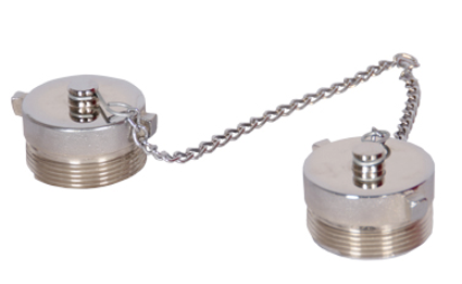 TAPON MACHO PARA TOMA SIAMESA 2.5" NST BRONCE CON CADENA