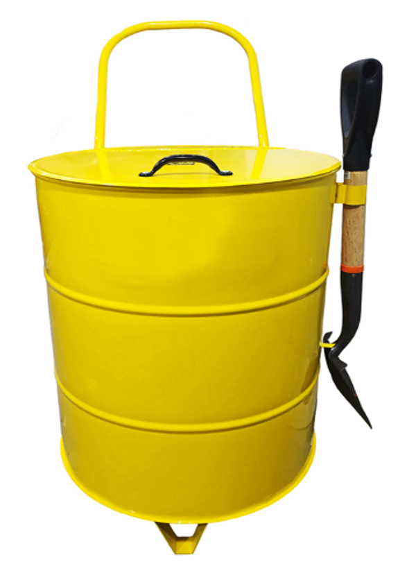 ARENERO 100 LTS CON RUEDAS Y PALA AMARILLO