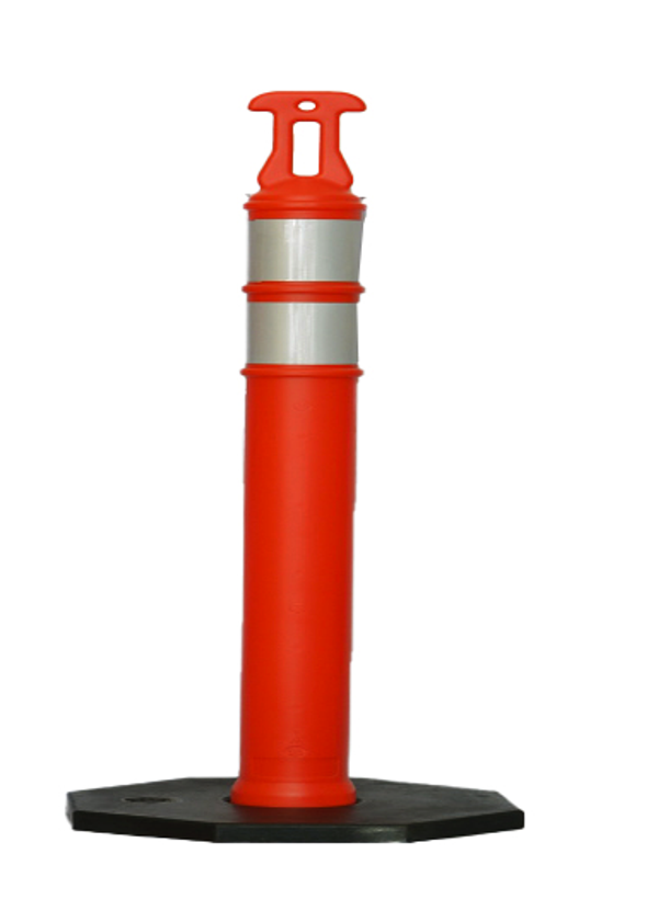 POSTE VIAL NARANJA CON REFLEJANTE