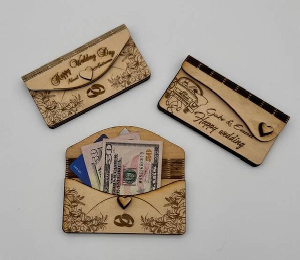 Wooden Gift Card Holder - Wedding Car