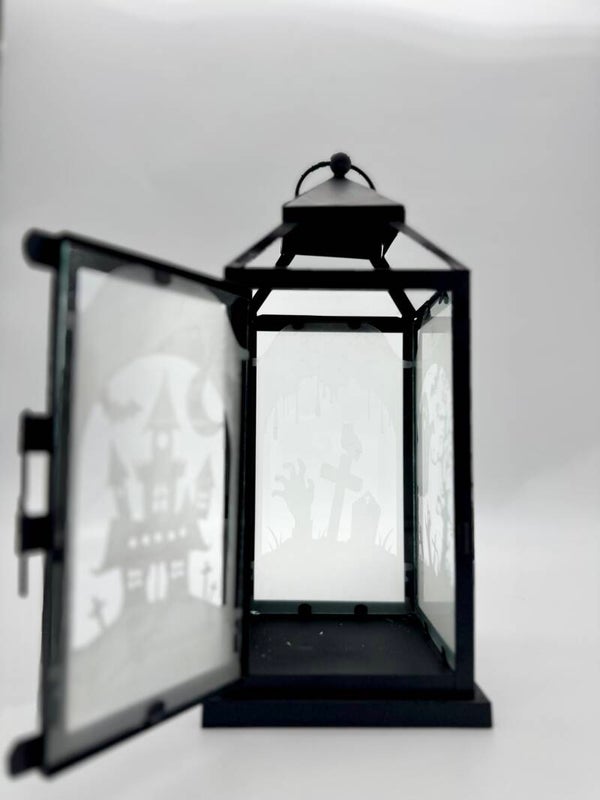 Lamp w Fairy Lights - Halloween