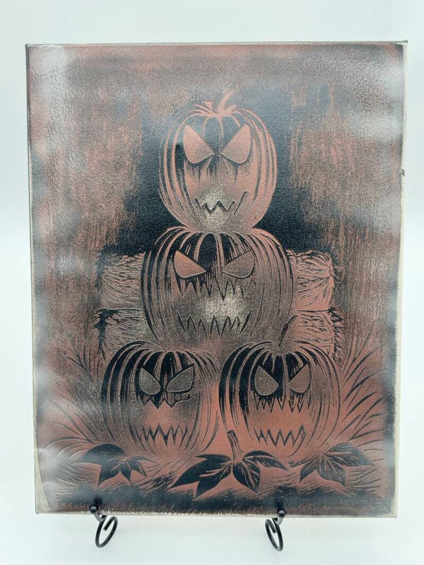 Stacked Pumpkin Painted Wall Art on Canvis