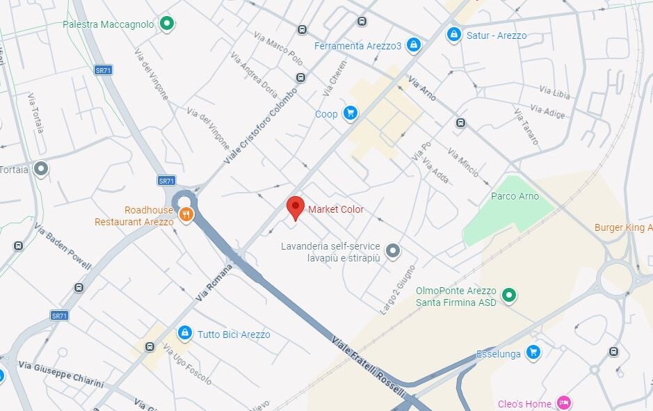 mappa posizione Market Color ad Arezzo