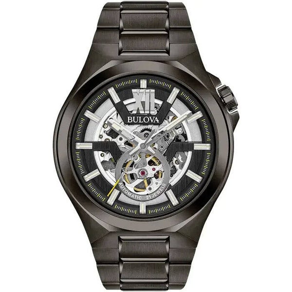 Bulova Maquina Mens Silver Watch 98a179